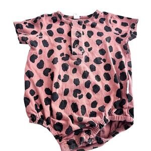 Huxbaby Girls' Animal Print Balloon Organic cotton Romper size 6-12 months